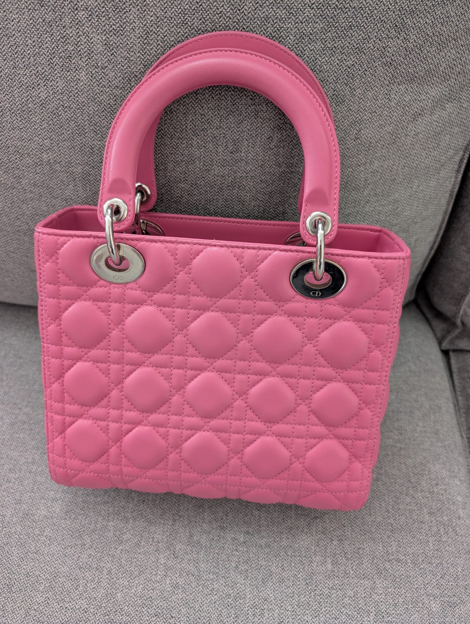 Christian Dior Lady Dior Medium Lambskin – Fuchsia - Bilde 5