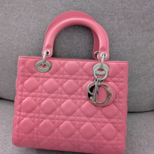 Christian Dior Lady Dior Medium Lambskin – Fuchsia